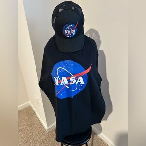 NASA Black T-Shirt & Hat Bundle